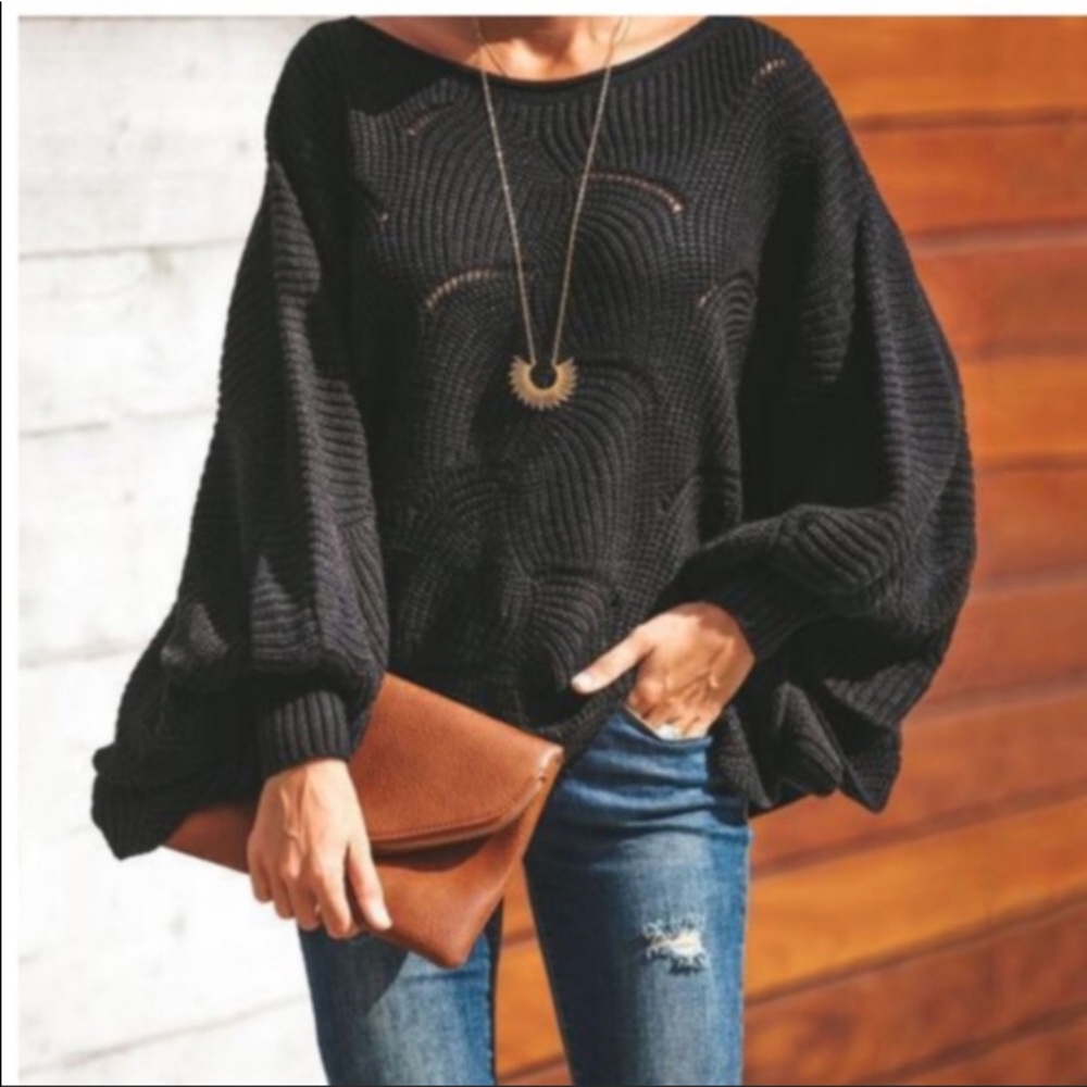Knit Dolman Sleeve Sweater - Picture 3 of 4